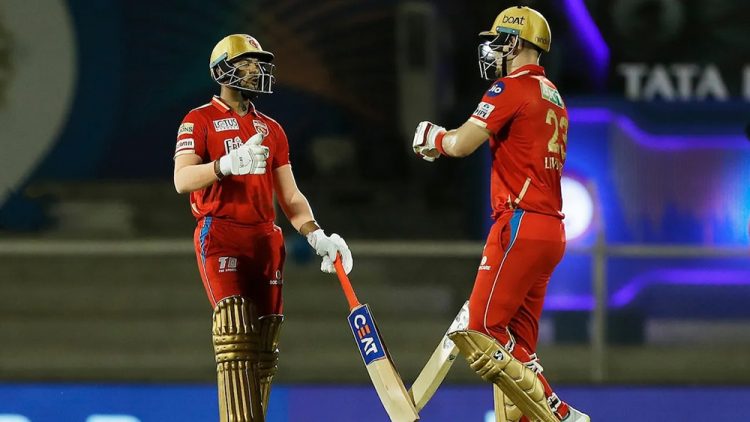  Liam Livingstone, right, top scored for the Punjab Kings with a breathtaking innings of 70. (Photo courtesy IPL website)
