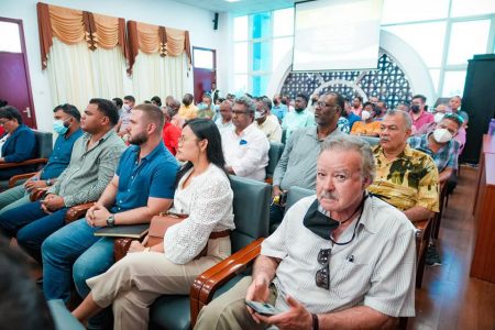 Miners at the meeting (Office of the Vice President photo) 