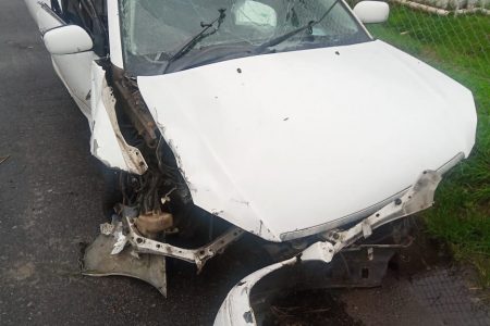The car that was involved in the accident (Police photo)