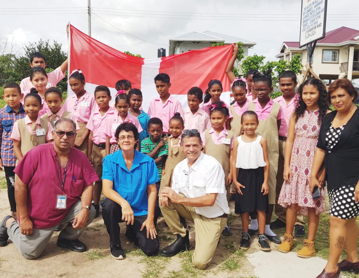 A group from Crisel’s Academy of Excellence, in Parfait Harmonie, on the West Bank of Demerara, where one of the special needs teachers is based  (Photo courtesy of the Embassy of the Sovereign Order of Malta in Guyana) 