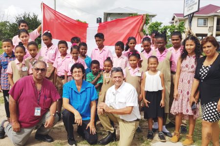 A group from Crisel’s Academy of Excellence, in Parfait Harmonie, on the West Bank of Demerara, where one of the special needs teachers is based  (Photo courtesy of the Embassy of the Sovereign Order of Malta in Guyana) 