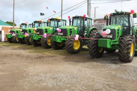 The new tractors that were commissioned on Friday 