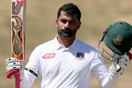 Tamim Iqbal is unbeaten on 140 after day one.
