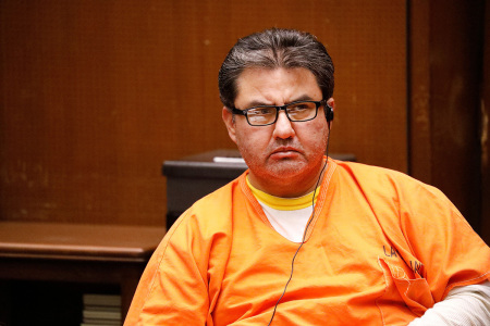 Naason Joaquin Garcia, the leader of a Mexico-based evangelical church with a worldwide membership of more than 1 million appeared for a bail review hearing in Los Angeles Superior Court on July 15, 2019. - He is charged with crimes including forcible rape of a minor, conspiracy and extortion. (Photo by Al Seib / POOL / AFP)        (Photo credit should read AL SEIB/AFP via Getty Images)