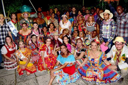 Some of the persons who attended Festa Junina 2019. (Brazilian Embassy photo)