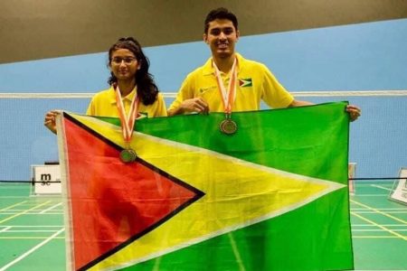 Siblings Narayan and Priyanna Ramdhani will fly the Golden Arrowhead at next month’s Commonwealth Games in Birmingham, England