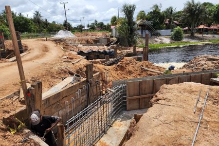 The bridge under the construction