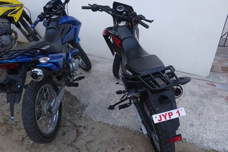 The seized motorcycles. (Police photo)