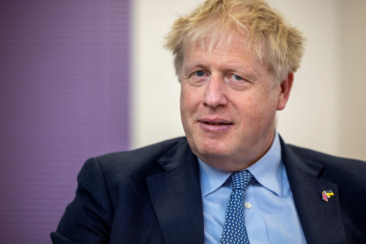 FILE PHOTO: British Prime Minister Boris Johnson looks on during a visit to the CityFibre Training Academy in Stockton-on-Tees, Britain May 27, 2022. James Glossop/Pool via REUTERS/File Photo