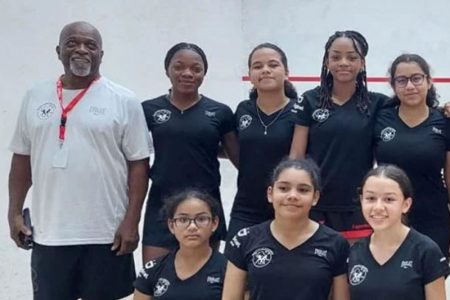 The Guyana girls squash team moved a step closer to clinching the team event at the 2022 Junior CASA tournament when they whipped the defending champions Barbados yesterday.