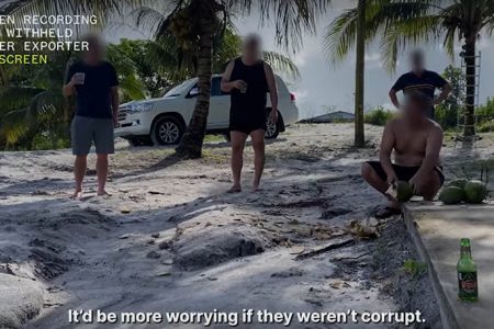 A still from the recently aired Vice News YouTube feature, “Undercover in Guyana: Exposing Chinese Business in South America”