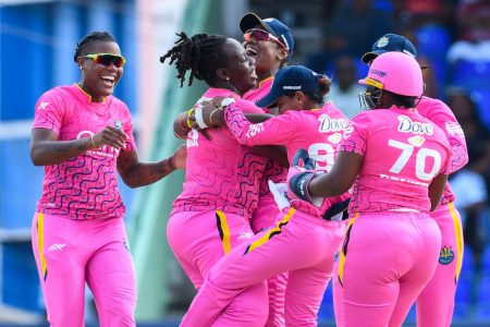 Barbados Royals in celebratory mood after winning the inaugural Women’s 6IXTY championship