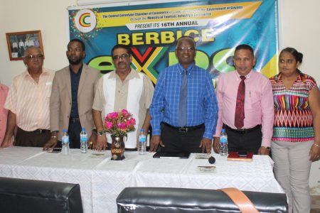 Members of the CCCC and officials gathered at the launch of Berbice Expo on Friday at the chamber’s building located in Rose Hall, Corentyne