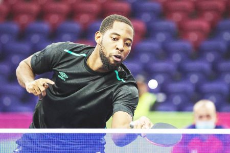 Ace table tennis player Shemar Britton took his talents to Trinidad on Sunday where
he served and slammed his way to the Silver Bowl title
