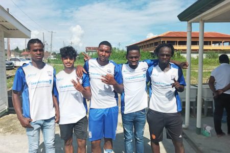 GFC scorers (from left) Daniel Ross, Ravi Coates, Lavaughn Enniss, Rickford
Edmonds, and Marlon Nedd
