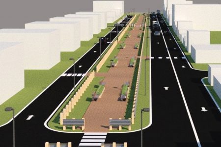 An artist’s impression of what the upgraded Independence Boulevard will look like upon completion of the project (Ministry of Public Works image) 