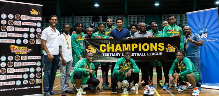 The inaugural YBG Tertiary Basketball League, one of several projects for the experienced body, was won by the University of Guyana
