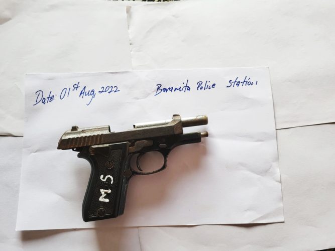 The firearm that was found
