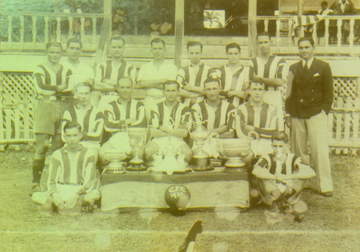 The 1935 GFC team which played unbeaten during the season

