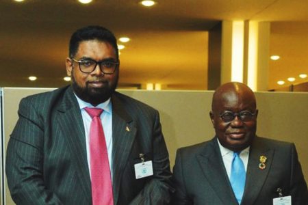 President Irfaan Ali and President of the Republic of Ghana, Nana Addo Dankwa Akufo-Addo