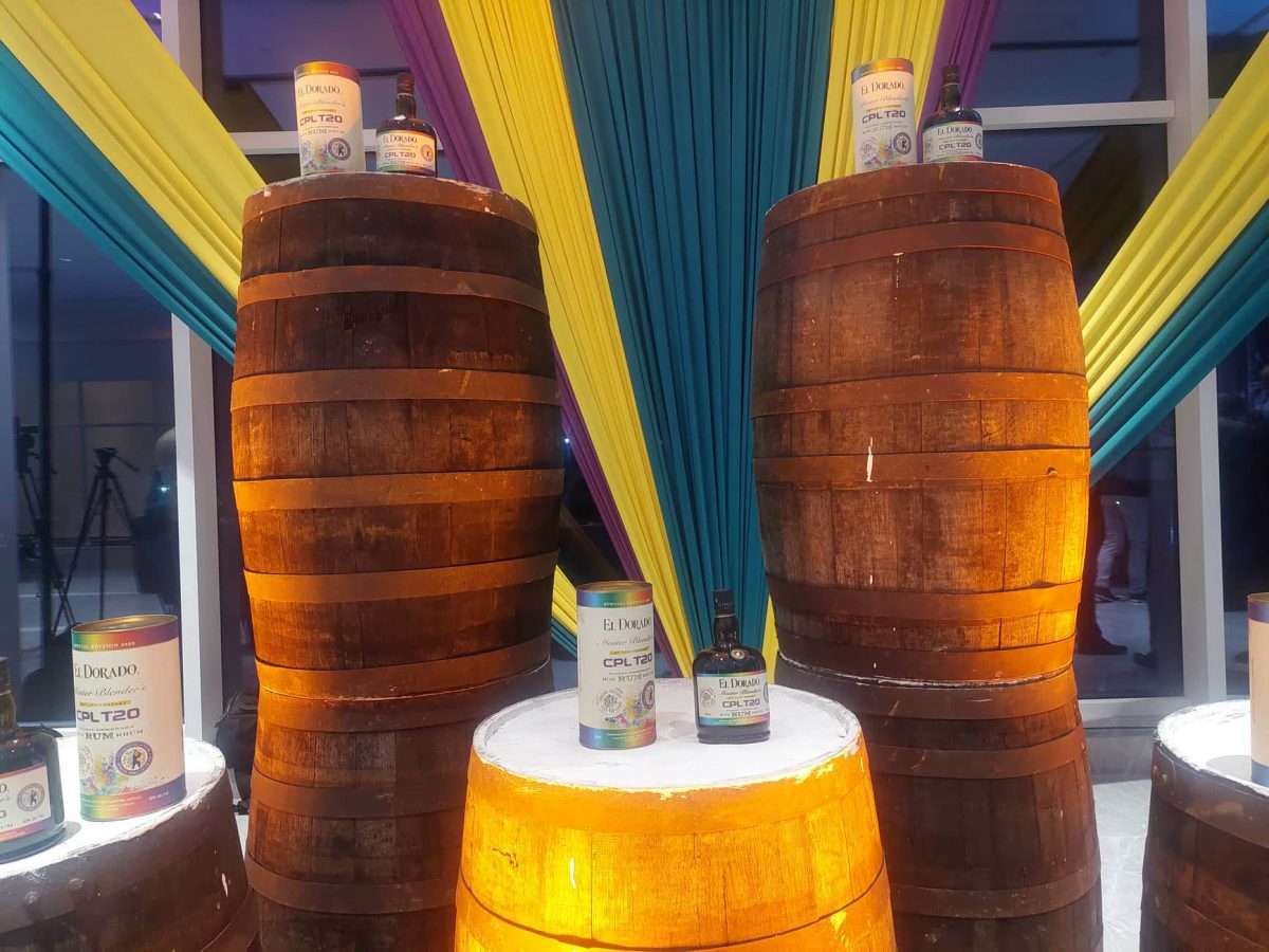 The El Dorado Master Blend CPL T20 Rum on display at Monday’s launch