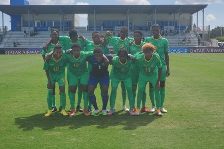 The Golden Jaguars U17 starting XI against The Bahamas.
