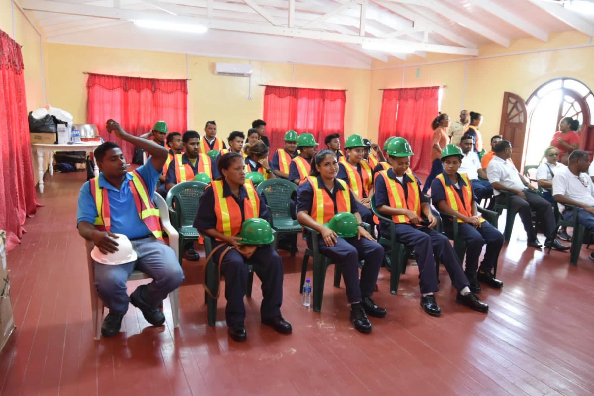 Some of the persons to be trained as heavy duty operators