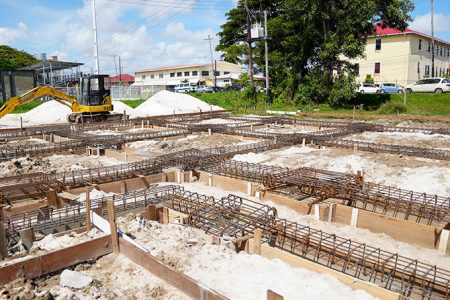 The section in the Queen’s College compound where the Annex is being constructed. (MOE photo)