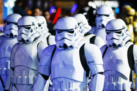 People dressed as Storm Troopers attend the premiere of “Star Wars: The Rise of Skywalker” in London, Britain, December 18, 2019. REUTERS/Henry Nicholls/Files