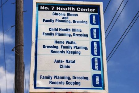 Some of the services offered at the health centre