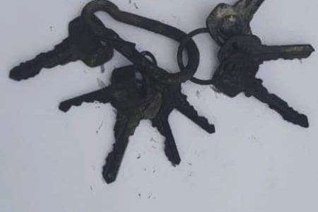 The keys and watch that were found at the Yarrowkabra site