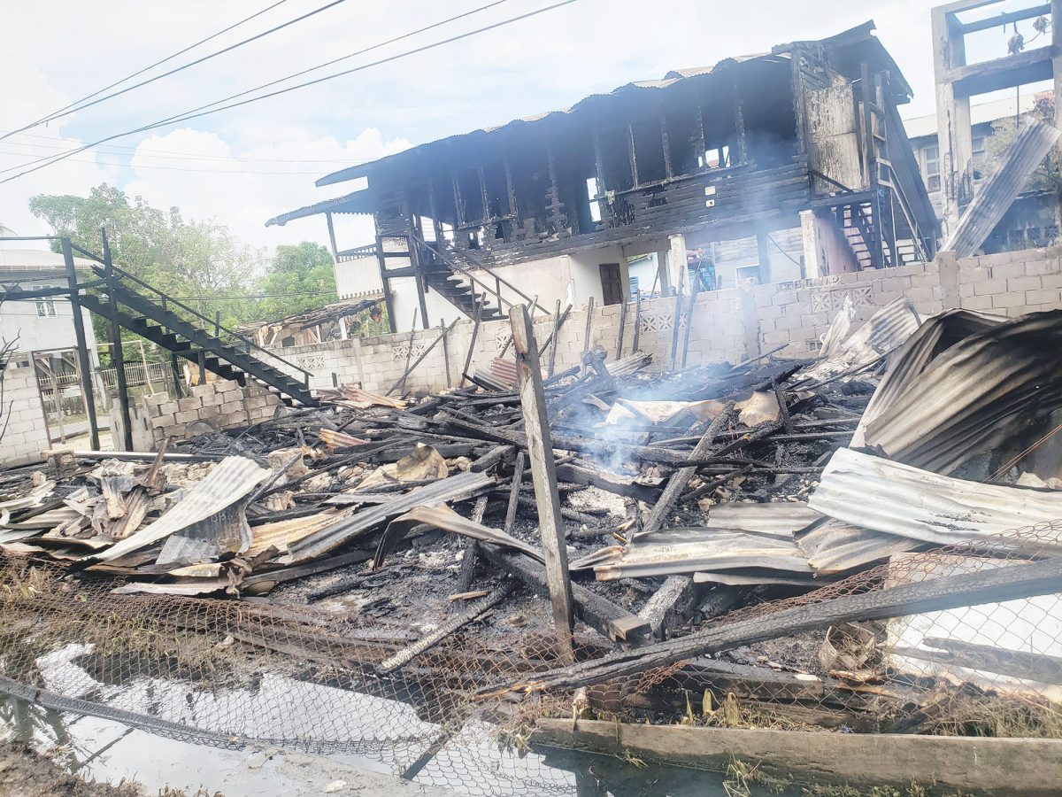 Agricola fire ravages house, severely damages another - Stabroek News