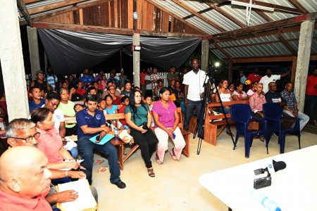 Some of those in attendance at the meeting at Cameron Dam (CHPA photo)
