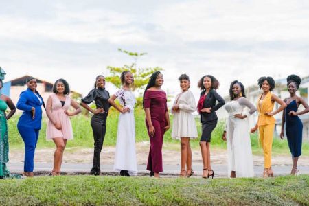  The 12 young women that are vying for the title of Miss Guyana Teen Scholarship  Pageant 2022.