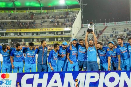 The victorious India T20 squad. (BCCI Twitter)