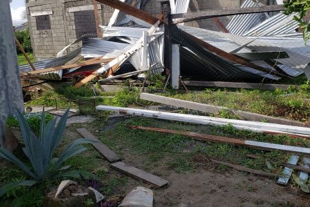 One of the properties damaged by the storm