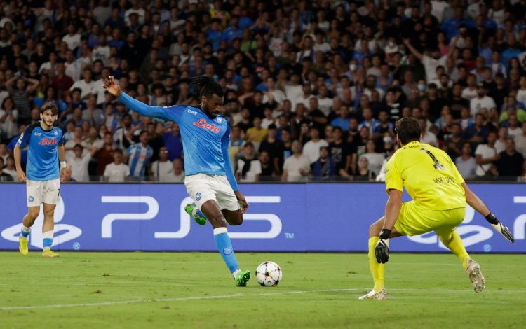 Napoli’s Andre-Frank Zambo Anguissa scores their second goal REUTERS/Ciro De Luca