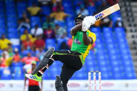 Rovman Powell’s Jamaica Tallawahs notched up two wins in as many games  •  CPL T20/Getty Images.