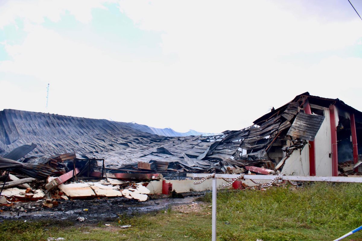 The rubble after the fire (Guyana Fire Service photo)