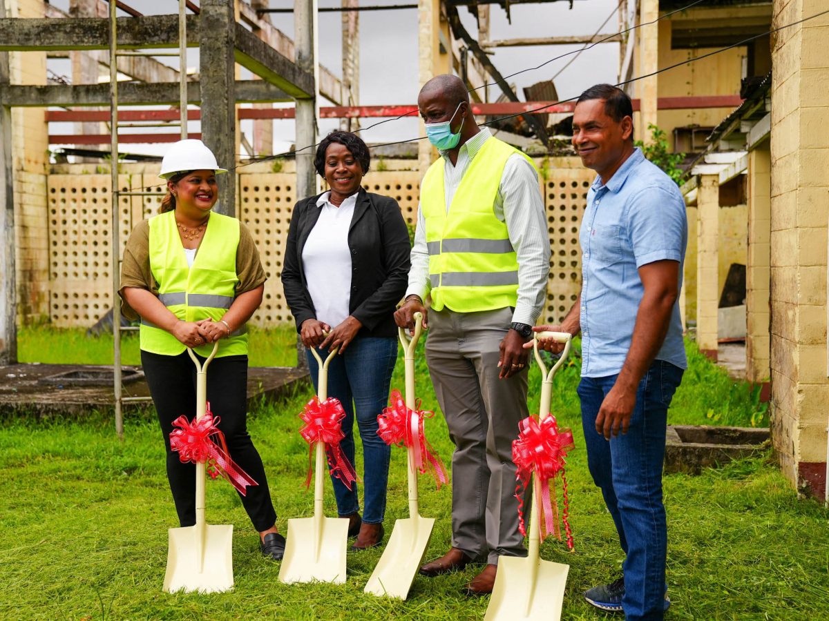 The sod-turning for the project (Ministry of Education photo)
