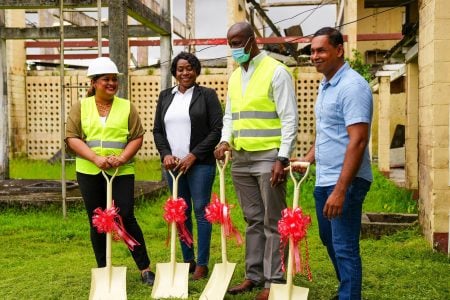 The sod-turning for the project (Ministry of Education photo)
