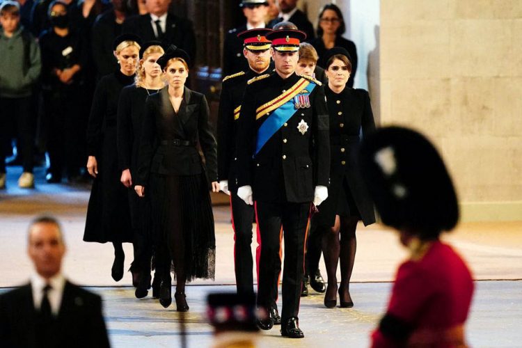 The Queen’s grandchildren at the vigil