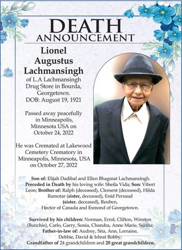 Lionel Augustus Lachmansingh