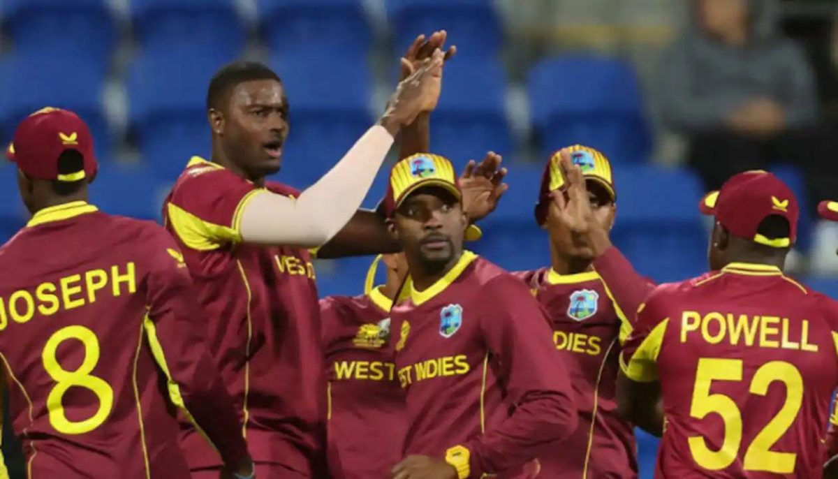 Flashback- West Indies celebrating a wicket during their previous match against Zimbabwe in ICC T20 Qualifiers 
