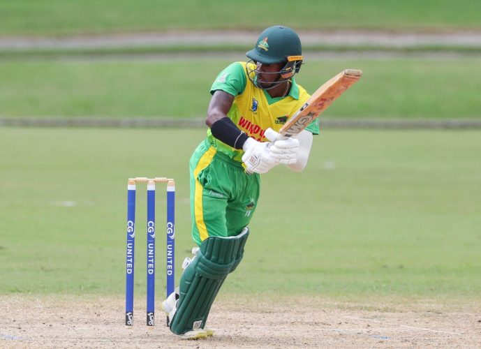 Alick Athanaze scored his maiden List A ton