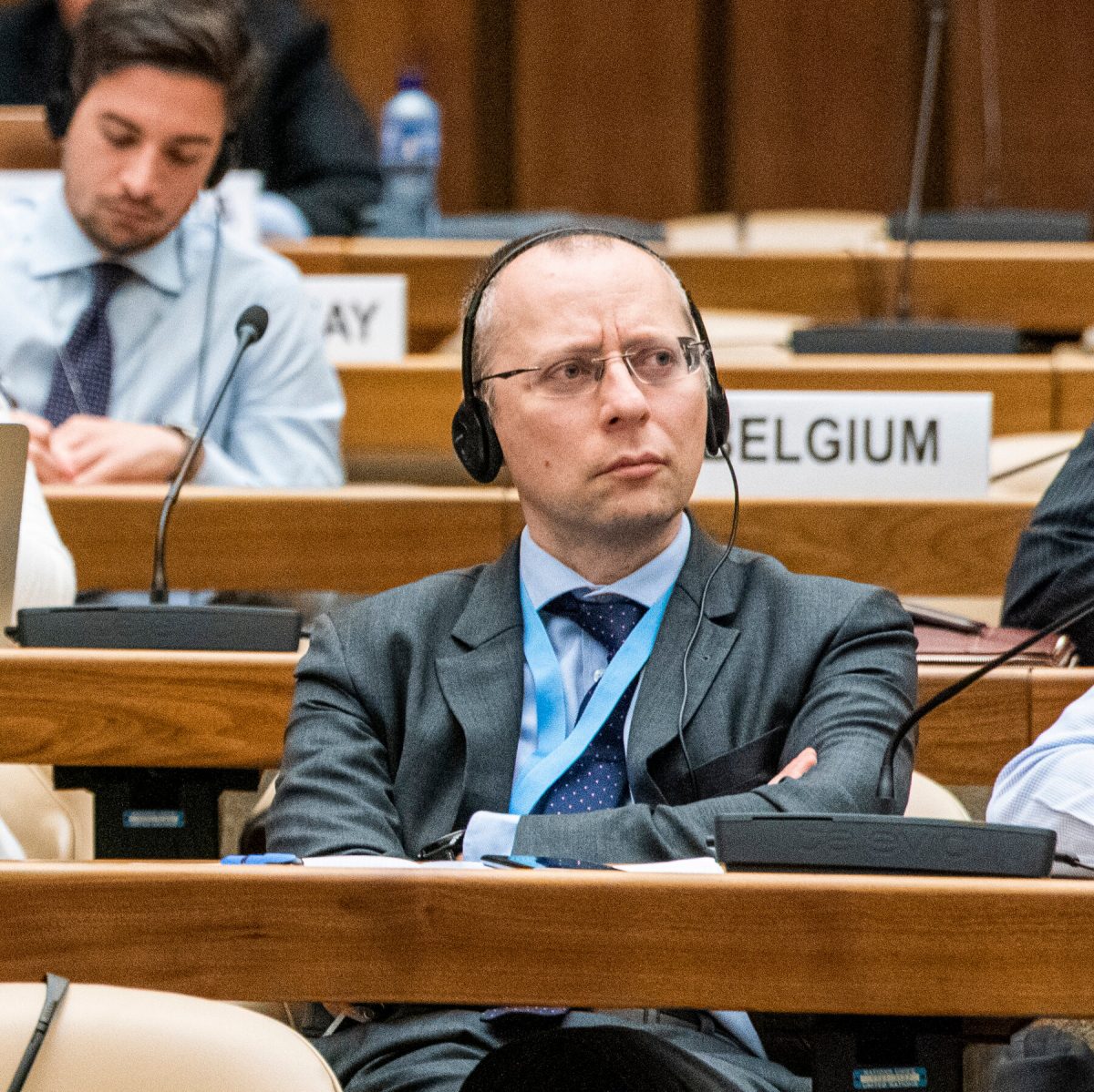 Boris Bondarev at a United Nations meeting in Geneva (Mark Henley/Panos Pictures)