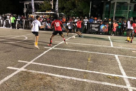 The Guinness East Coast Demerara bracket
A scene from the Old School (red) and Uprising clash in the round of 16 section in the Guinness ‘Greatest of the Streets’ East Coast Demerara zone Action in the Guinness ‘Greatest of the Streets’ East Coast Demerara zone at the Haslington tarmac between Old School (red) and Uprising