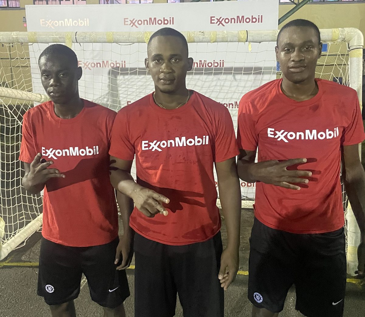 Team Unknown’s primary scorers from left Adrian Aaron, Ryan Hackett and Jermaine Beckles. 