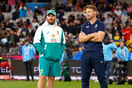 Rain completely washed out yesterday’s showdown between arch rivals England and
defending champions Australia leaving the teams jostling for semi-final spots.