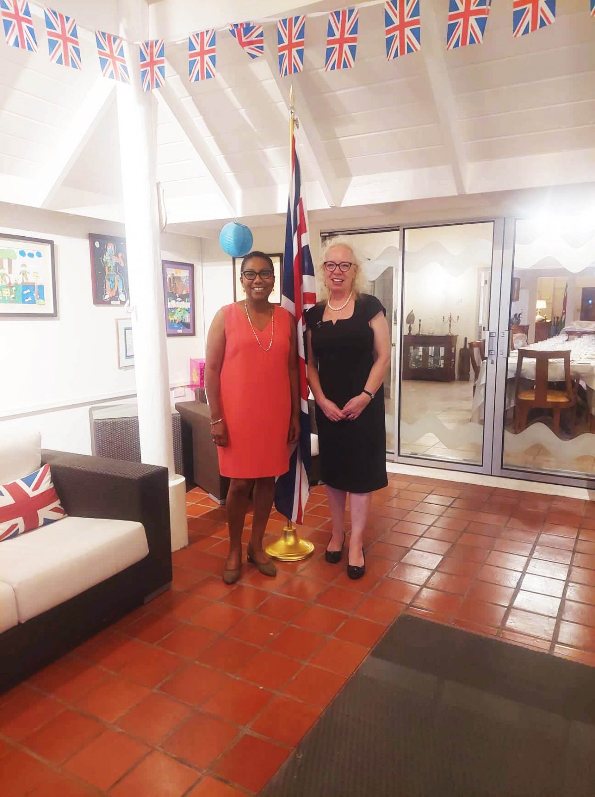 UK Director, Alicia Herbert (left) and British High Commissioner to Guyana, Jane Miller.
